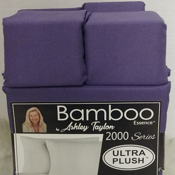 Bamboo Essence Queen Purple Sheet Set - Picture 3 of 10